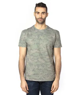 100A - Threadfast Apparel Unisex Ultimate T-Shirt | Green Hex Camo