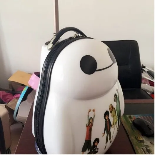 17 Inch High Quality Baymax Cartoon Kids Travel Boy Students Big Hero 6 Tourism Luggage Child