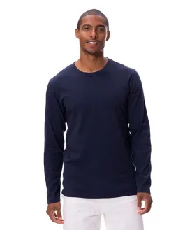 180LS - Threadfast Apparel Unisex Ultimate Long-Sleeve Cotton T-Shirt | Midnight Navy