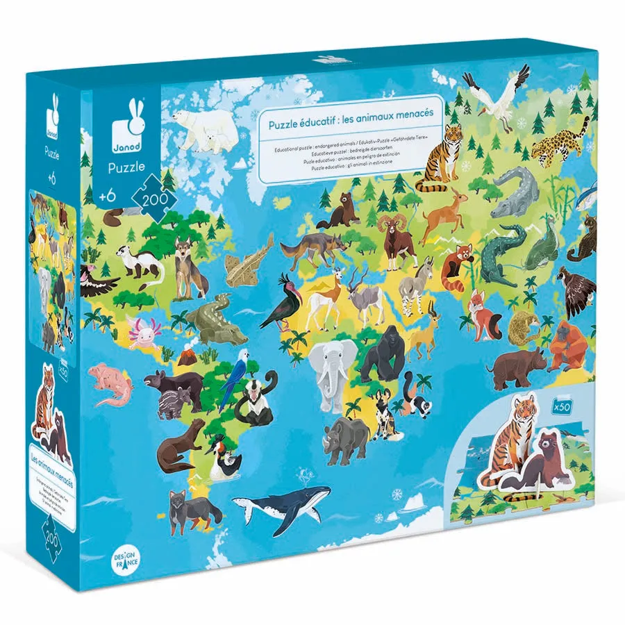 200 Piece Endangered Animals Puzzle