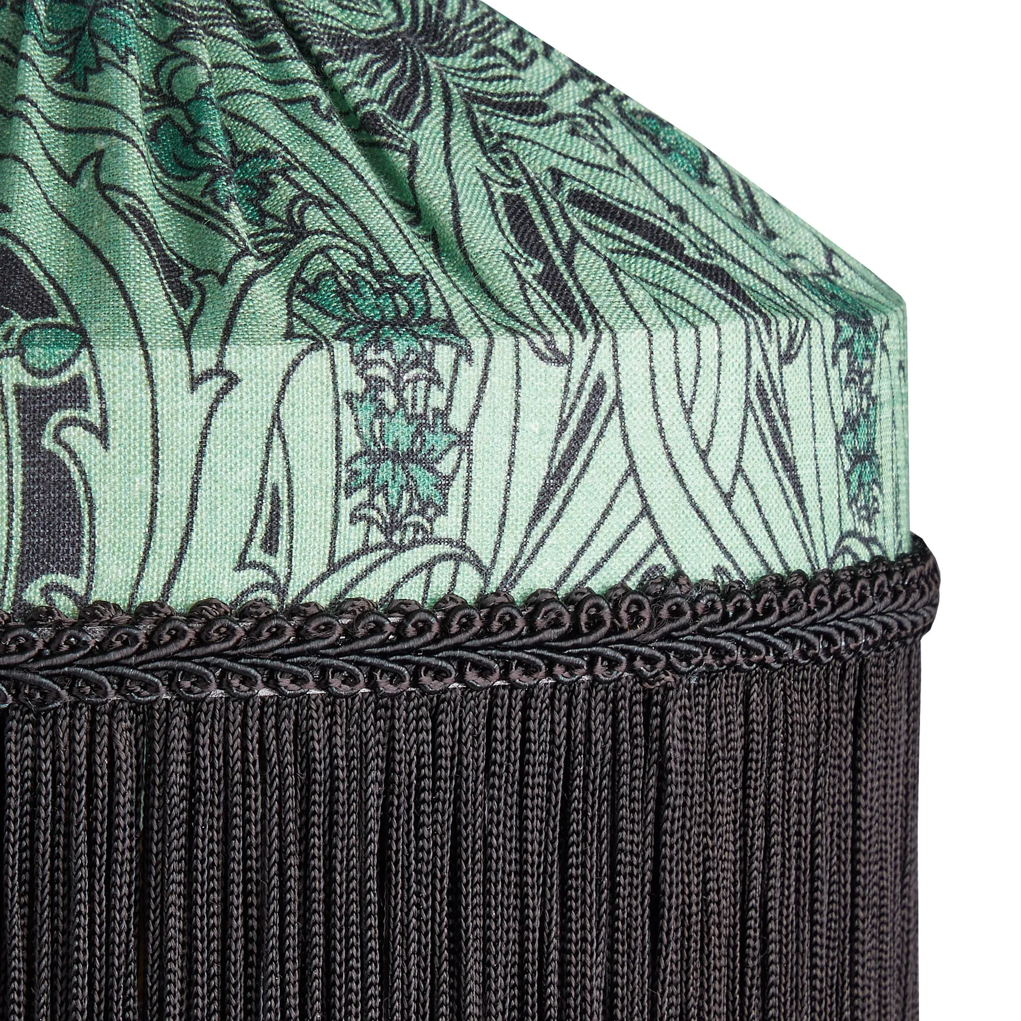 20cm Flapper shade in goblin green Mildmay from Sanderson's 'Archive'