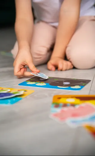 Interactive 3D Velcro Mother and Baby Educational Board Game for Kids Ages 2-4 - Includes 10 Durable Cards and 20 Engaging Objects