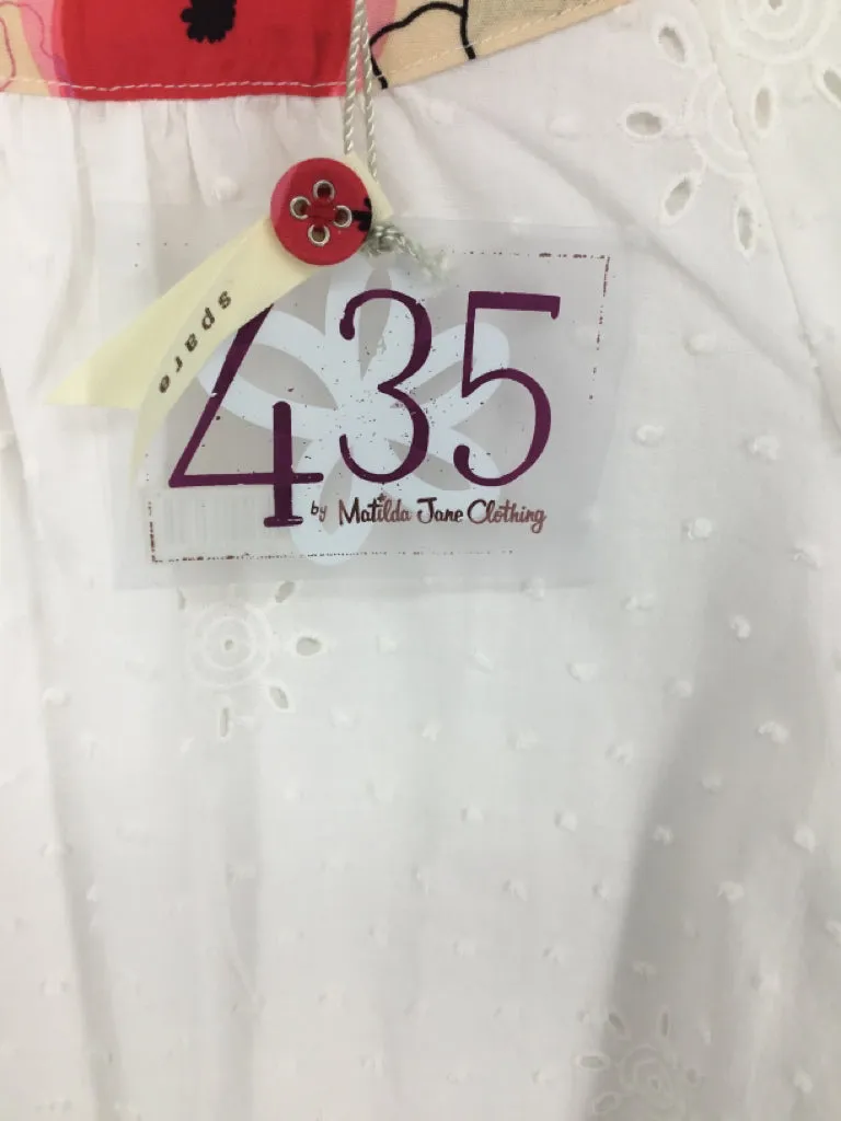 435 by Matilda Jane Clothing Child Size 8 White Shirt - girls