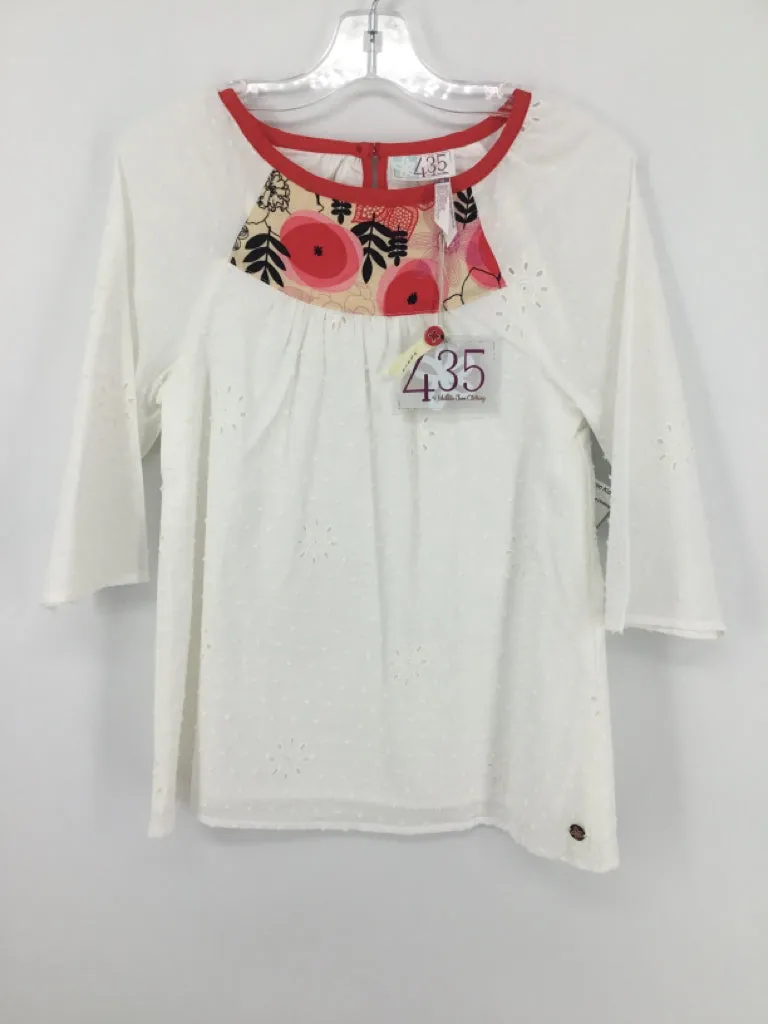 435 by Matilda Jane Clothing Child Size 8 White Shirt - girls