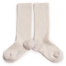 Adele Pointelle Merino Wool Knee High Socks in Doux Agneaux by Collegien