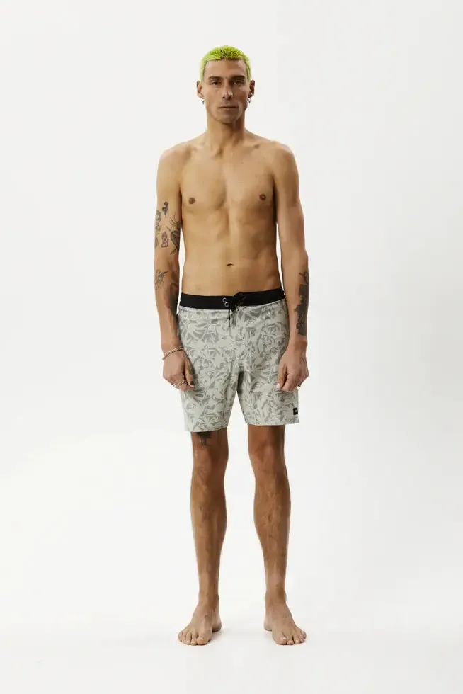 AFENDS - fixed waist boardshorts - olive floral