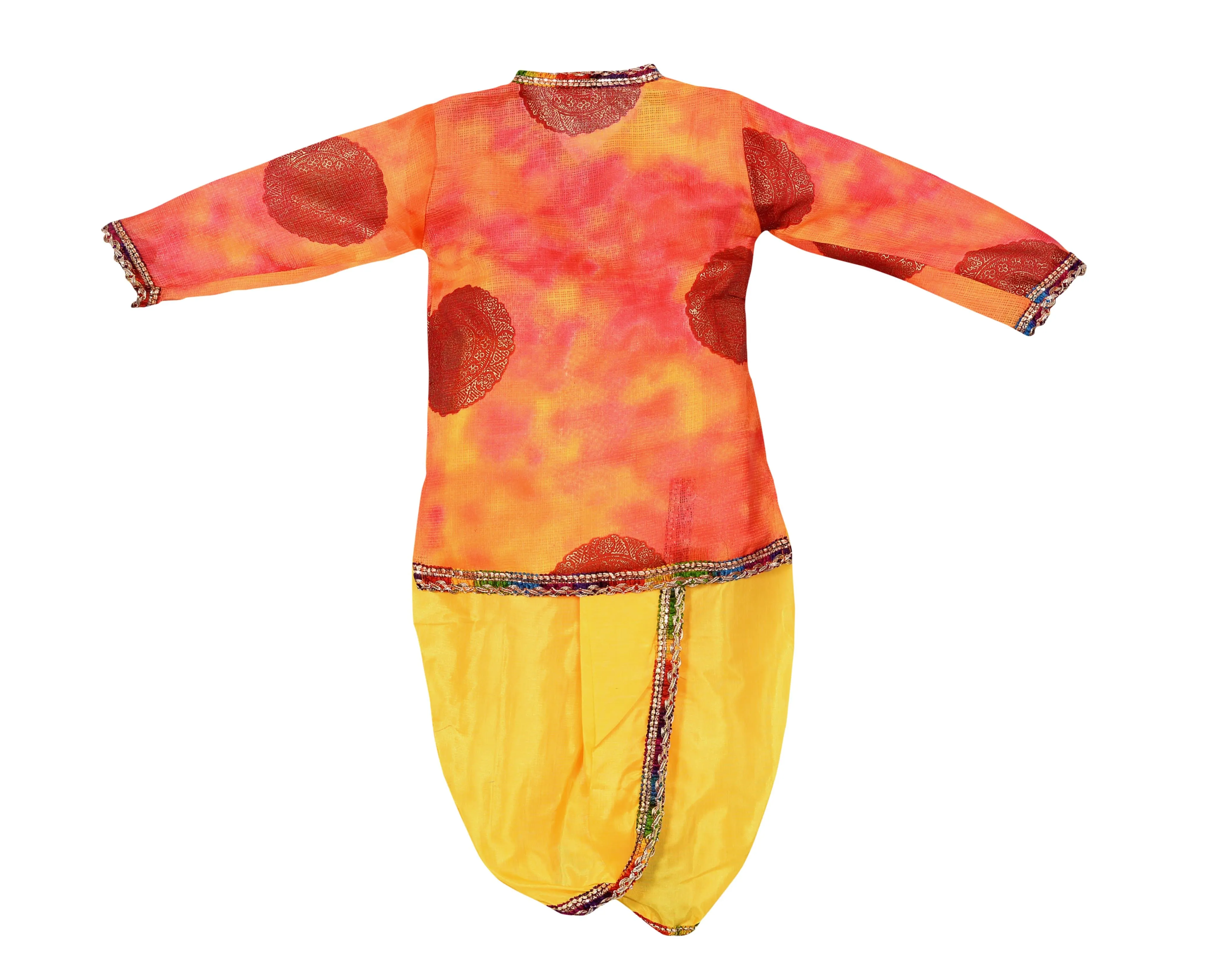 Ahhaaaa Cotton Handwork Kurta with Dhoti Pant for Boys