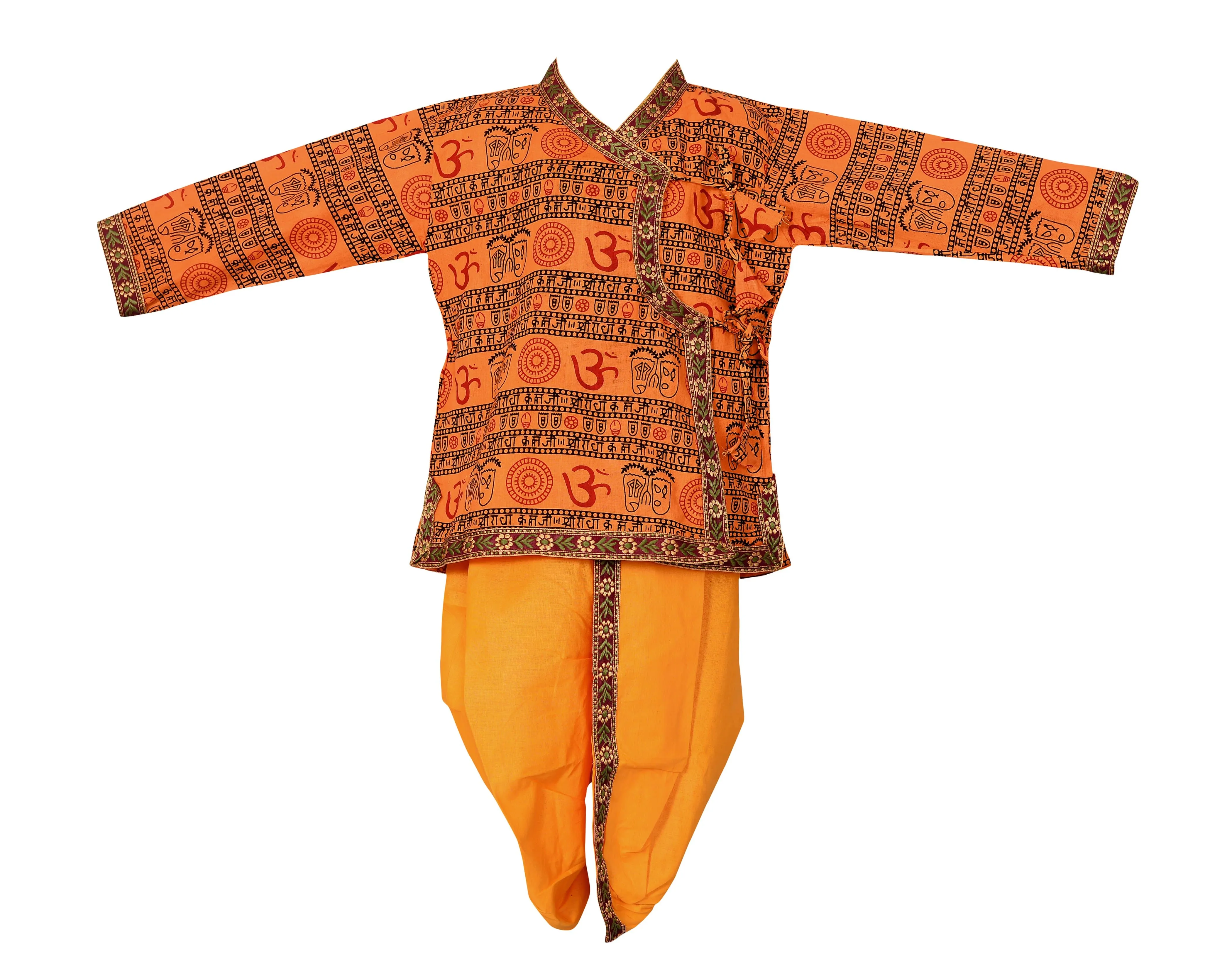 Ahhaaaa Cotton Handwork Kurta with Dhoti Pant for Boys