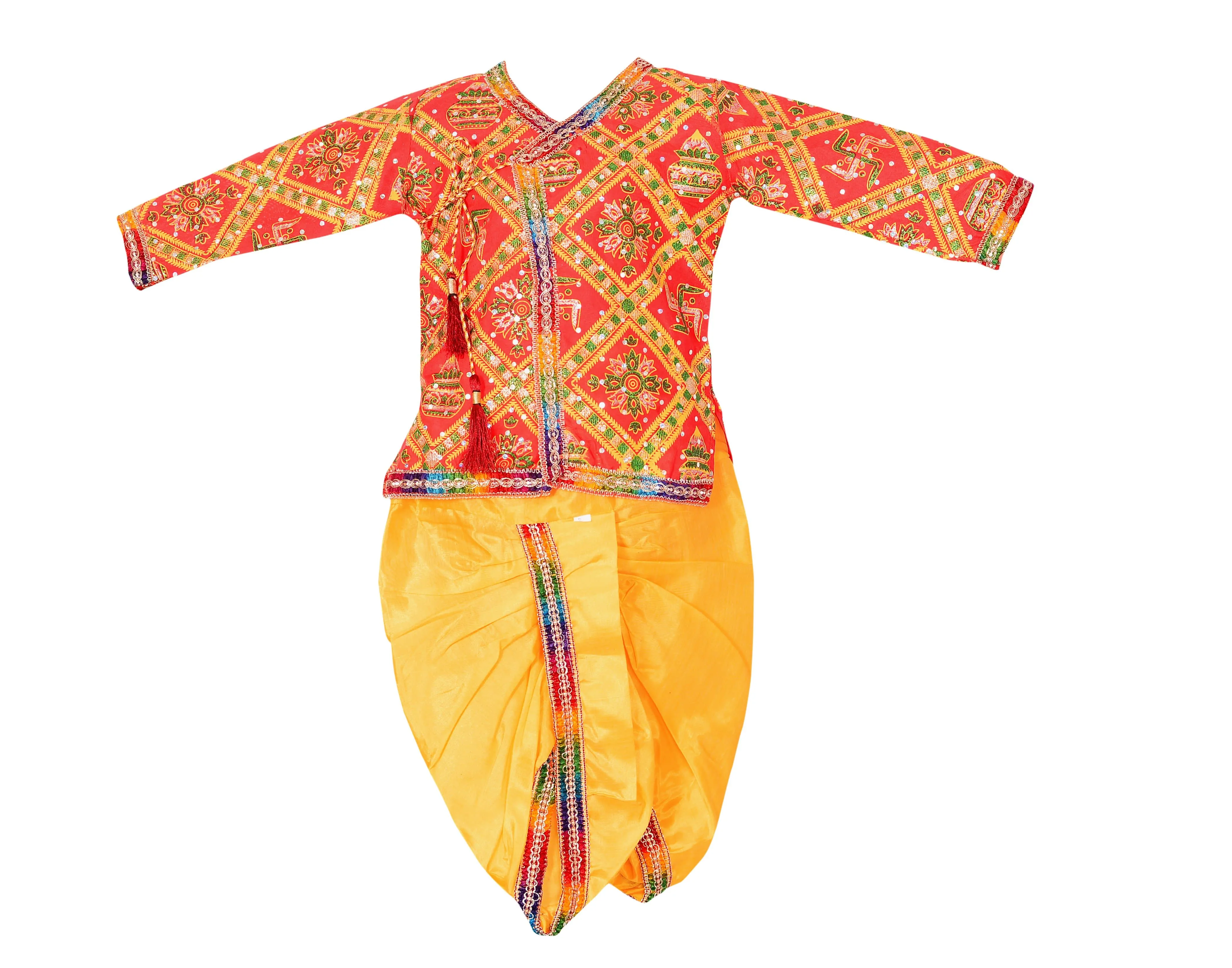 Ahhaaaa Cotton Handwork Kurta with Dhoti Pant for Boys