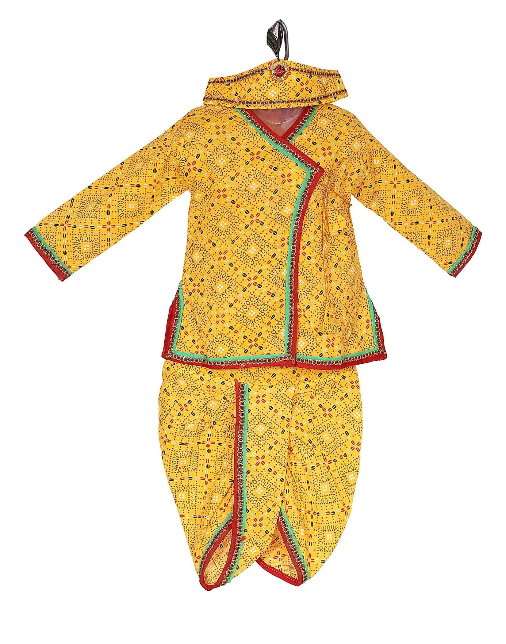 Ahhaaaa Kids Ethnic Krishna Dress Costume Wear For Boys