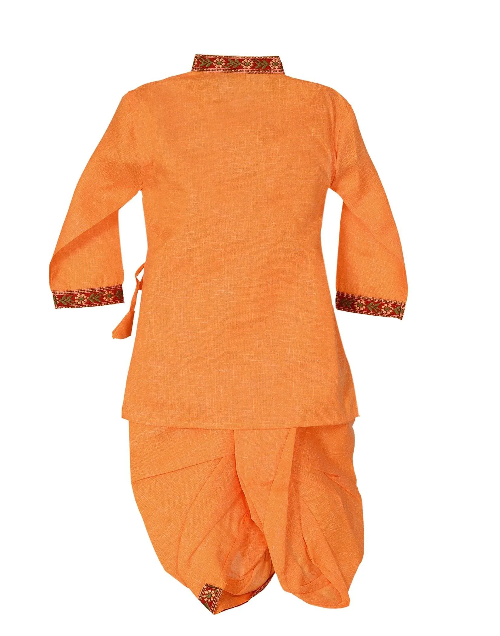 Ahhaaaa Krishna Dress Mor Pankh Handicraft Kurta with Dhoti Pant for Boys