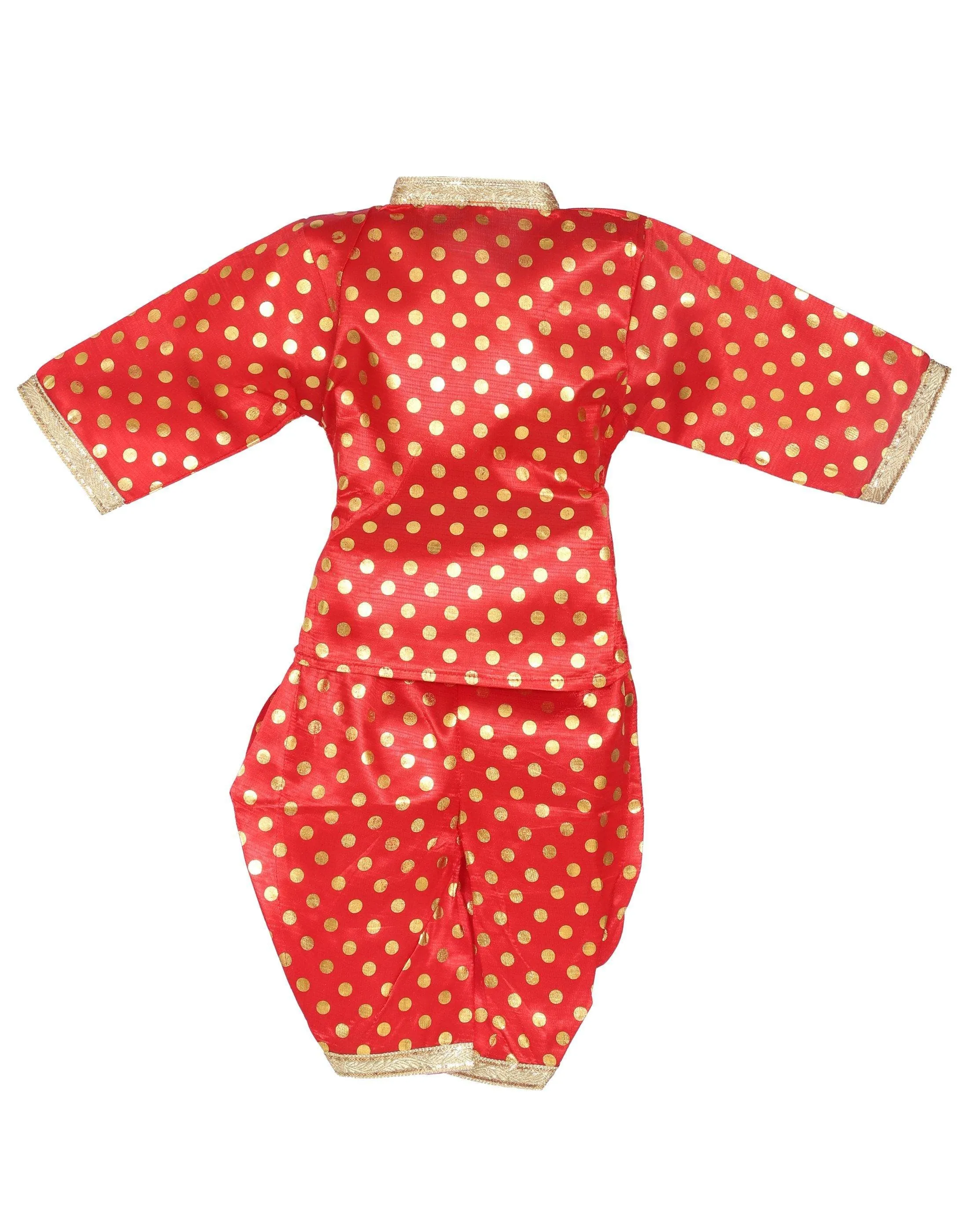 Ahhaaaa Silk Moti Bindi Krishna Dress Kurta with Dhoti Pant for Boys