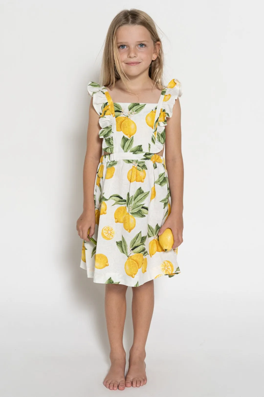 Alex & Ant Pippi Pinafore Dress - Lemons