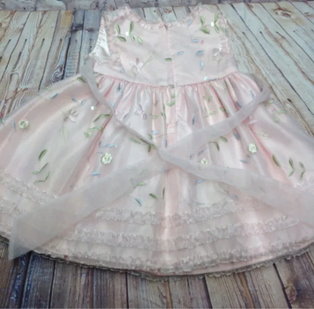 American Princess LIGHT PINK & GREEN Dress