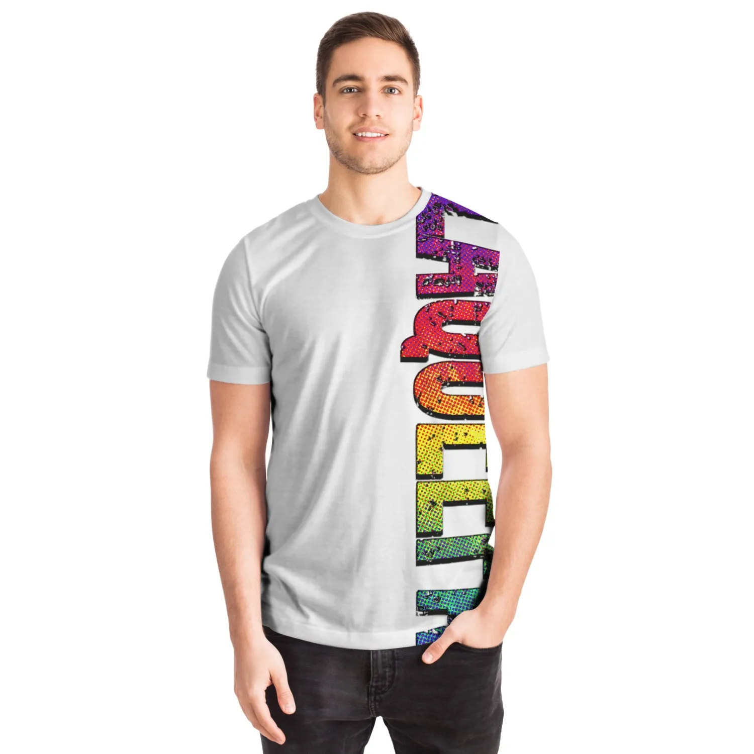 Amy LaQueefa rainbow/white PREMIUM t-shirt