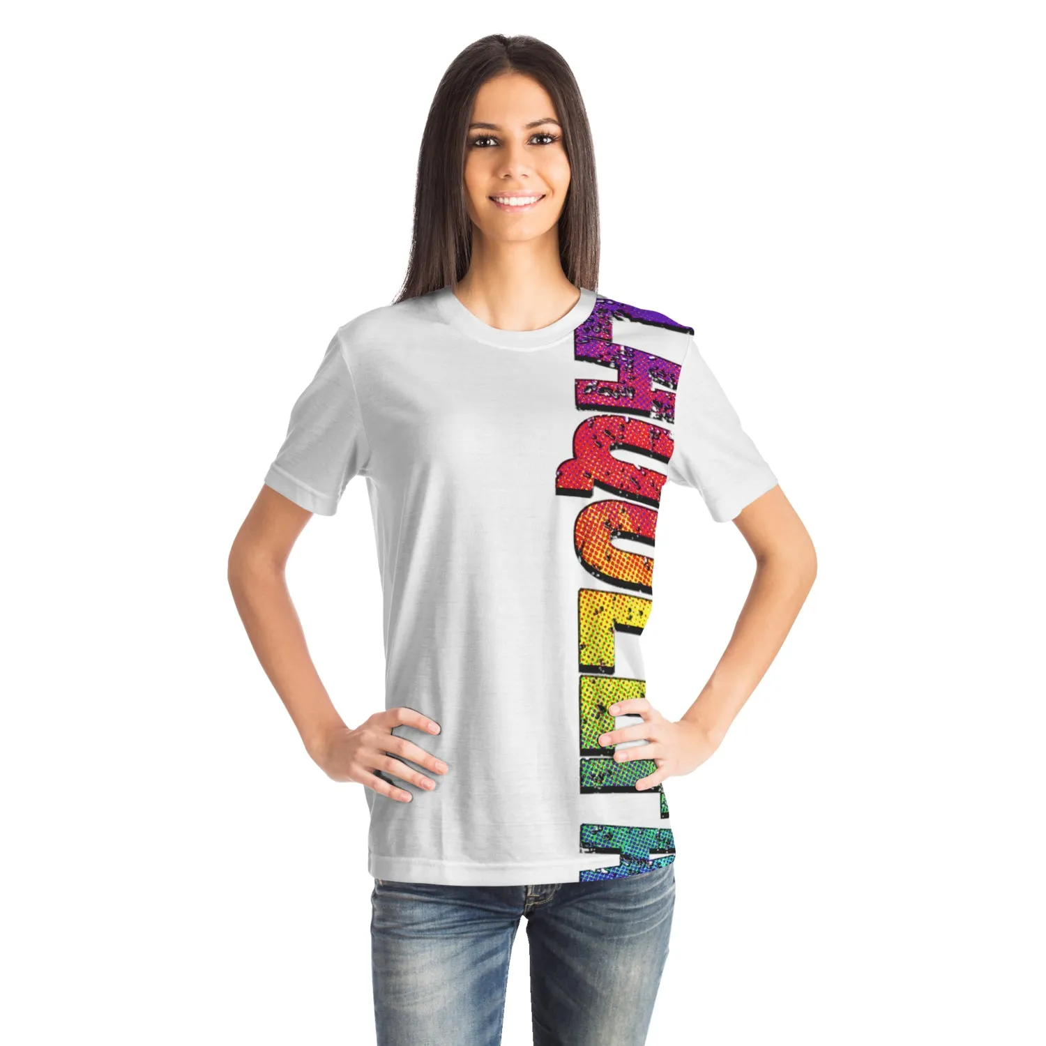 Amy LaQueefa rainbow/white PREMIUM t-shirt