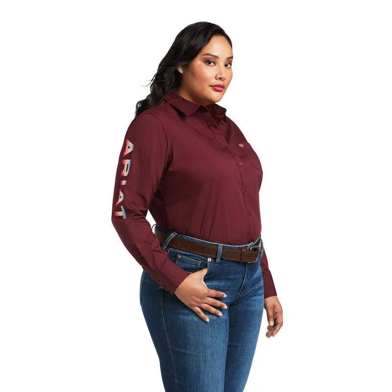 Ariat Women's Team Kirby Zinfandel Long Sleeve Western Shirt 10039458