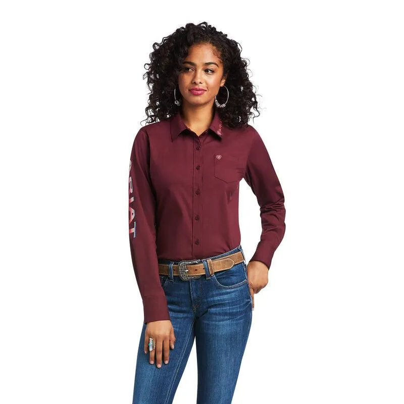 Ariat Women's Team Kirby Zinfandel Long Sleeve Western Shirt 10039458