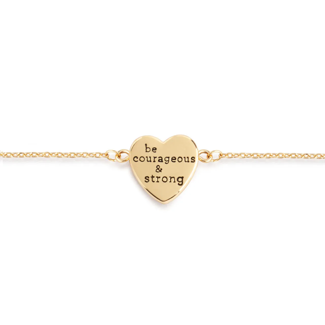 Art Heart Bracelet - Be Courageous & Strong