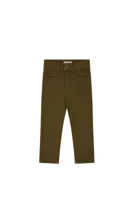 Austin Woven Pant - Dark Anise