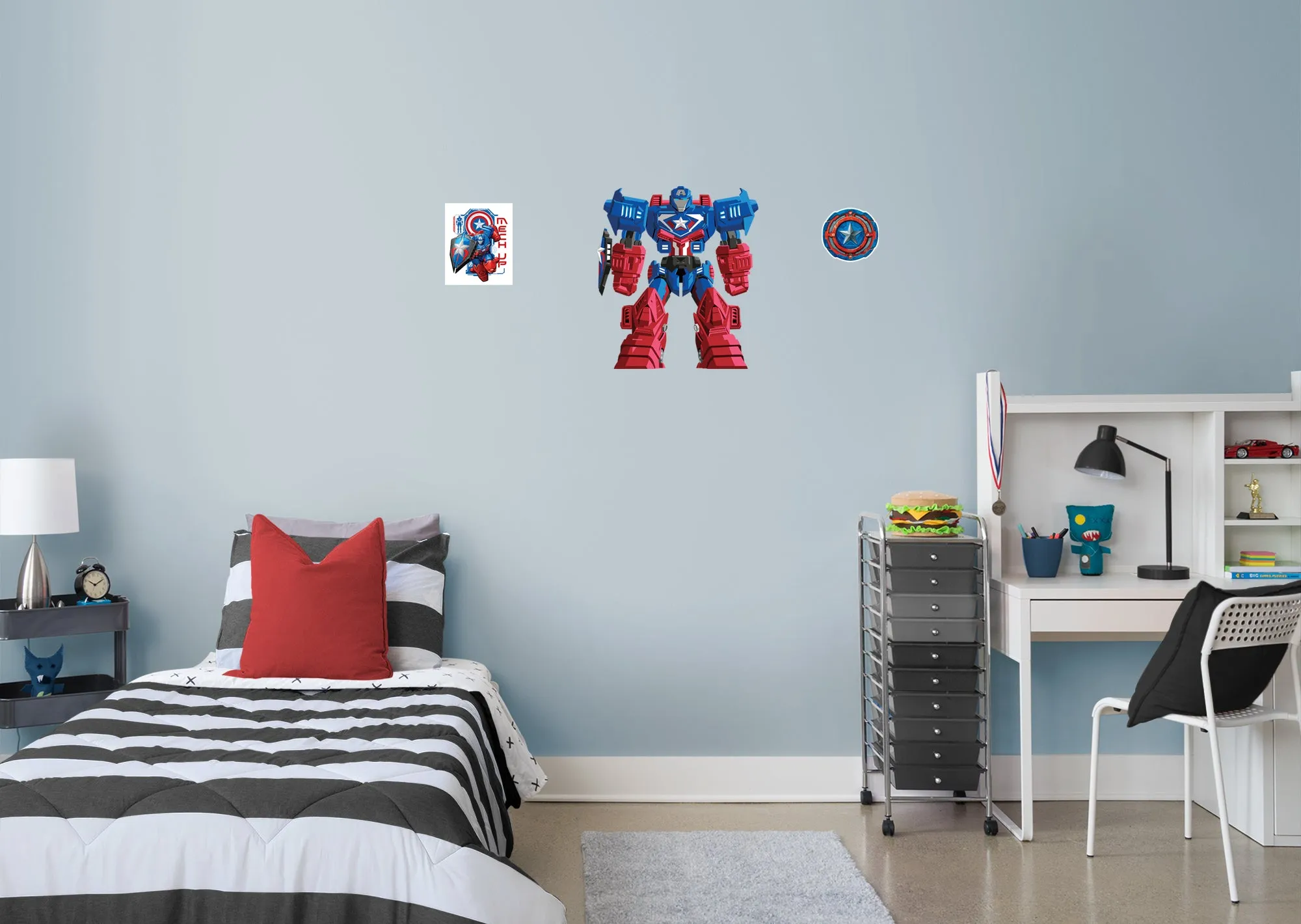 Avengers: Mech Strike: Capt America RealBig        - Officially Licensed Marvel Removable Wall   Adhesive Decal