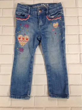 Baby Gap Denim Print Hearts Jeans