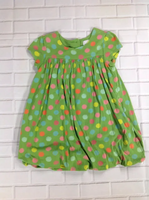 Baby Gap Green Print Dots Dress