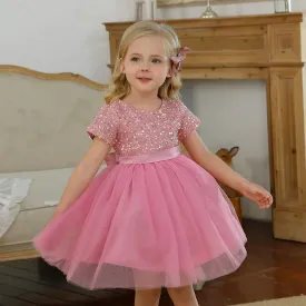 Baby Girl Sequin 4-10Y Birthday Party Dress