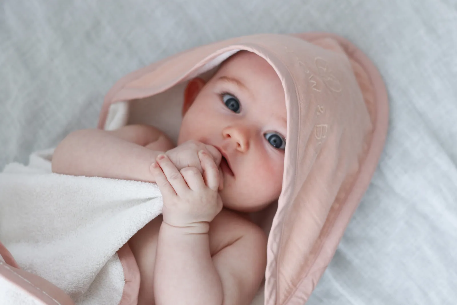 Baby Hooded Towel - Dusty Rose