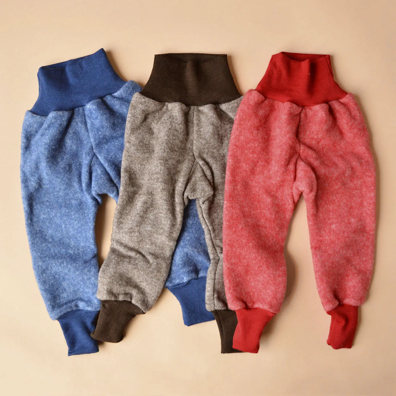 Baby Pants - Organic Wool/Cotton Fleece (0-3y)