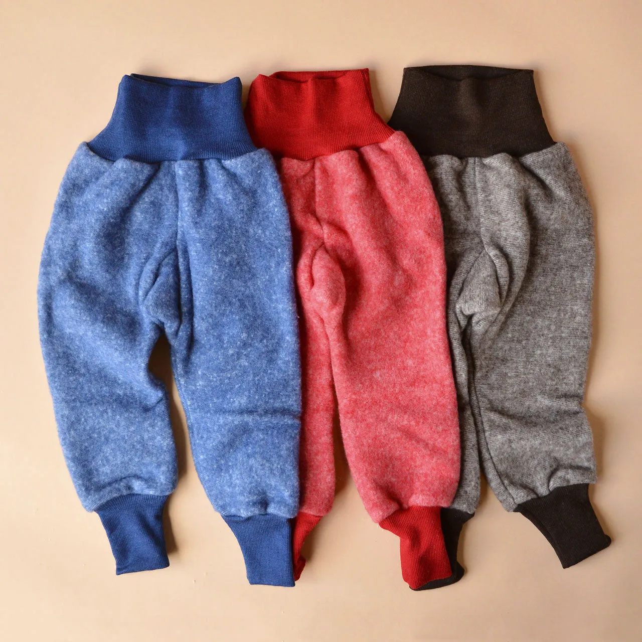 Baby Pants - Organic Wool/Cotton Fleece (0-3y)