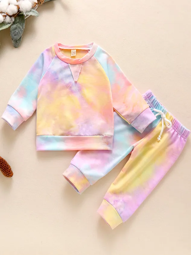 Baby Tie Dye Diva Sweatshirt and Drawstring Pants Set