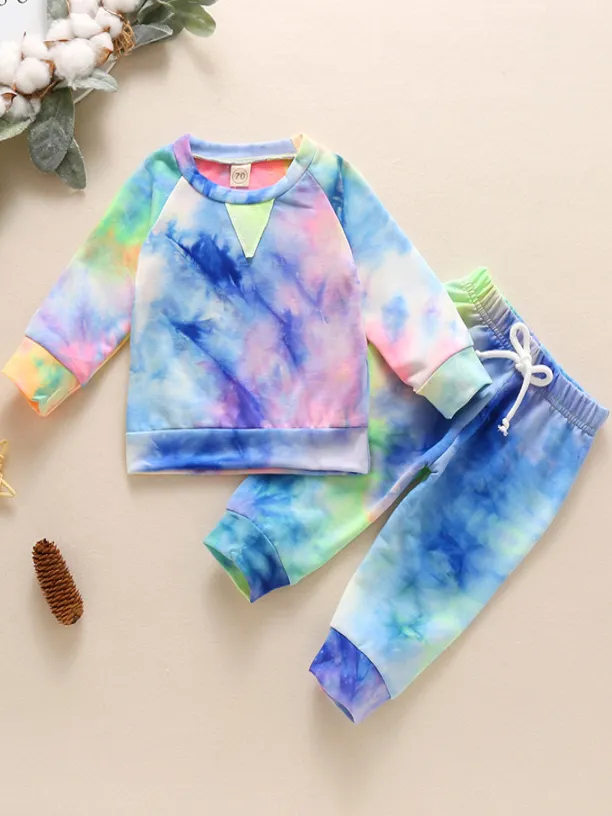 Baby Tie Dye Diva Sweatshirt and Drawstring Pants Set