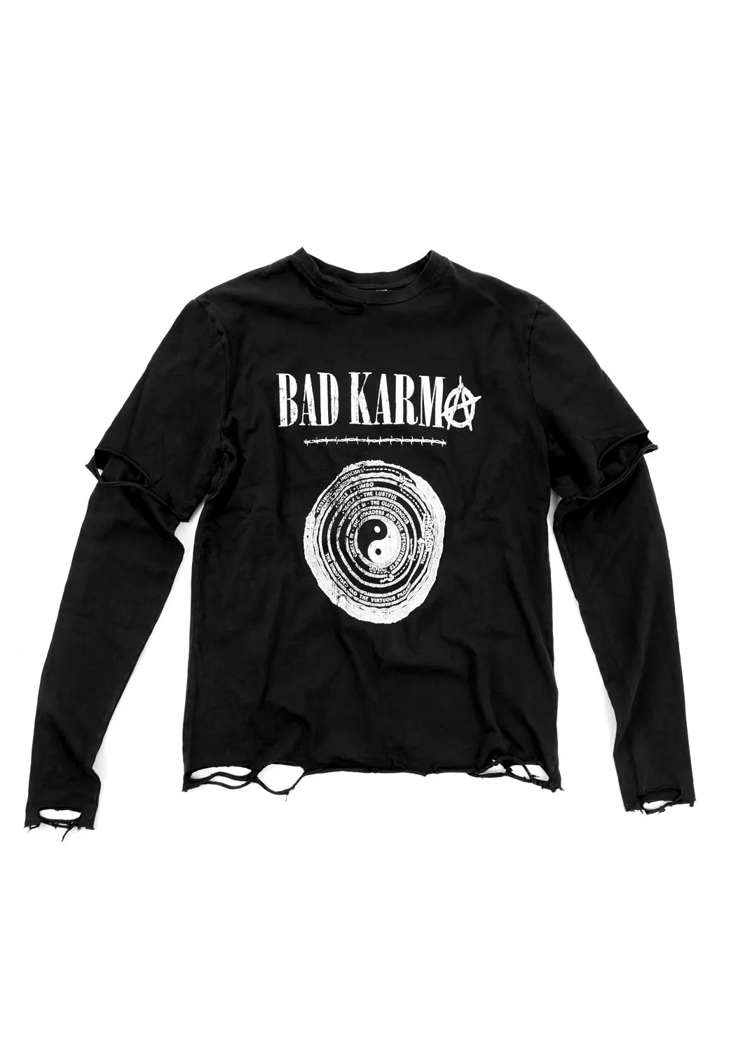 Bad Karma Distressed Layered T-Shirt