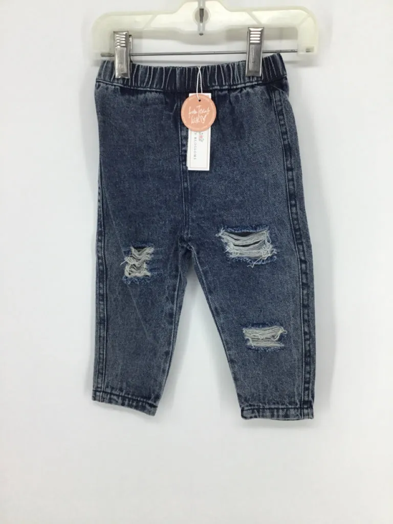 Bailey Bloosoms Child Size 9-12 Months Blue Jeans - girls