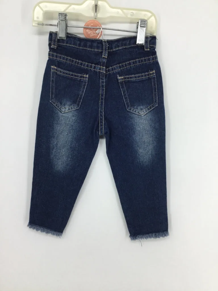 Bailey Bloosoms Child Size 9-12 Months Blue Jeans - girls