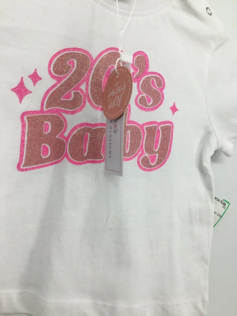 Bailey Bloosoms Child Size 9-12 Months White T-shirt - girls