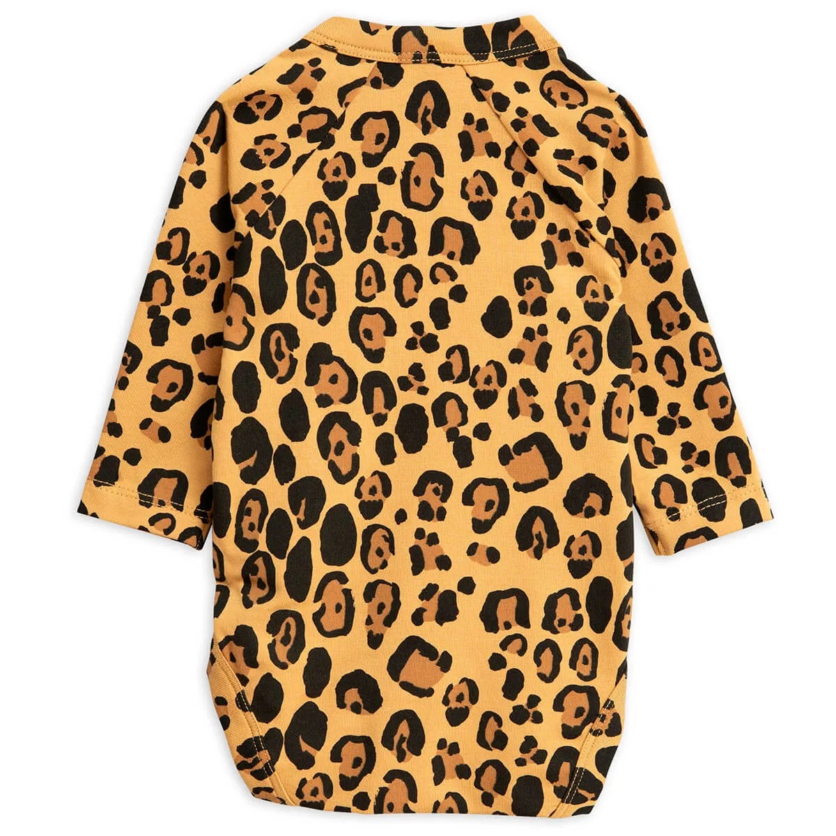 Basic Leopard Newborn Wrap Bodysuit by Mini Rodini - Last One In Stock - 50 (0-1 Months)