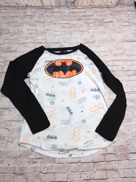 Batman White Print Top