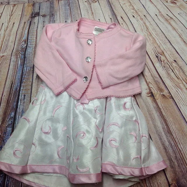 Bebe White & Pink Dress