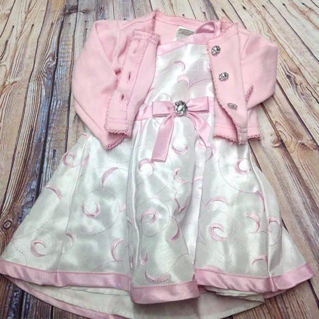 Bebe White & Pink Dress