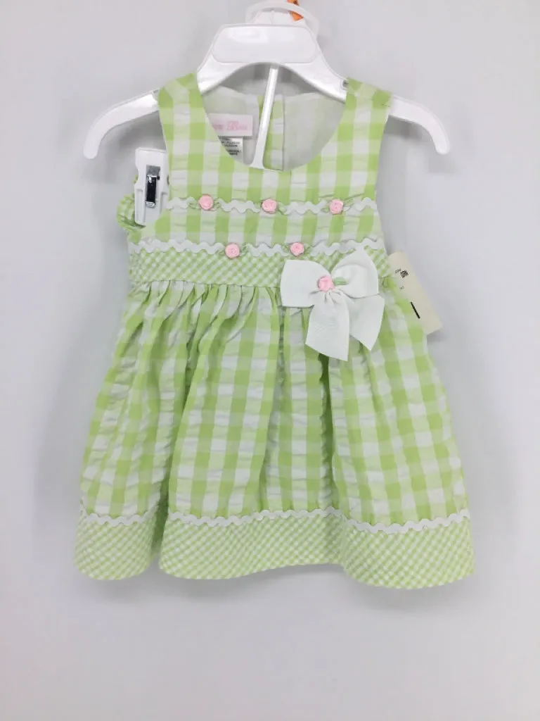 Bonnie Baby Child Size 12 Months Green Dress - girls