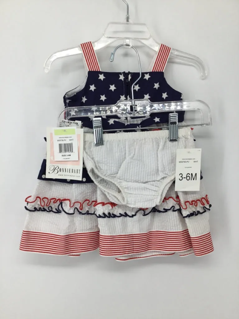 Bonnie Baby Child Size 3-6 Months Navy Stars & Stripes Dress