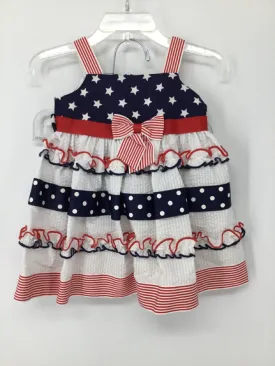 Bonnie Baby Child Size 3-6 Months Navy Stars & Stripes Dress