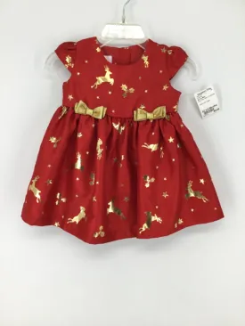 Bonnie Baby Child Size 3-6 Months Red Christmas Dress