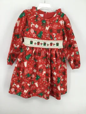 Bonnie Jean Child Size 6 Red Christmas Dress