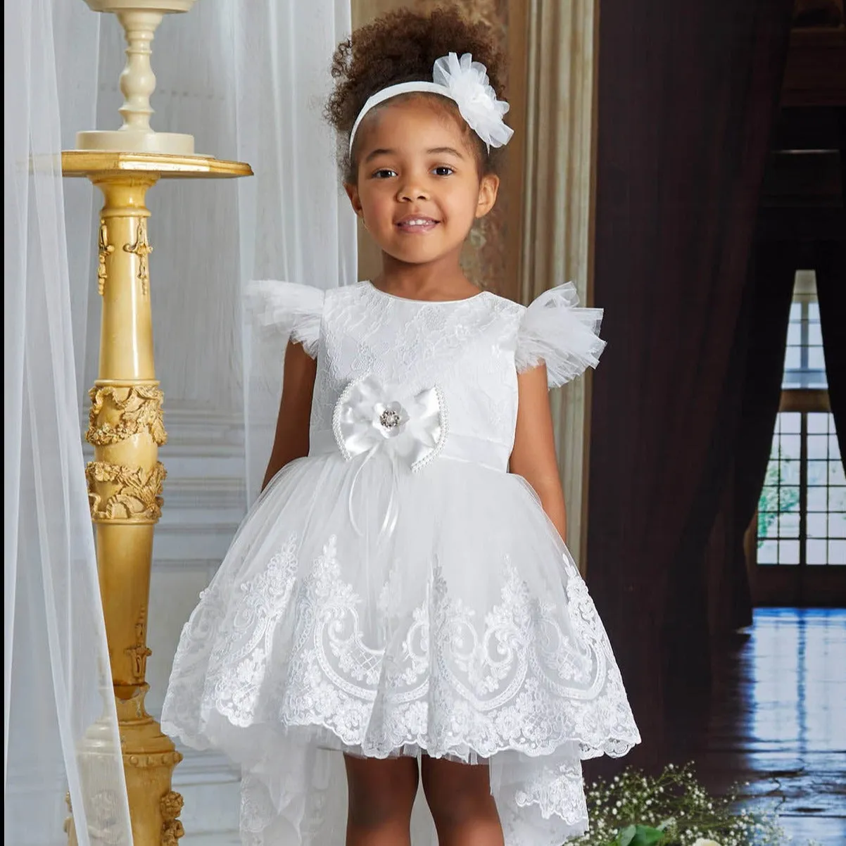 Bow Baby Girls Formal Dress