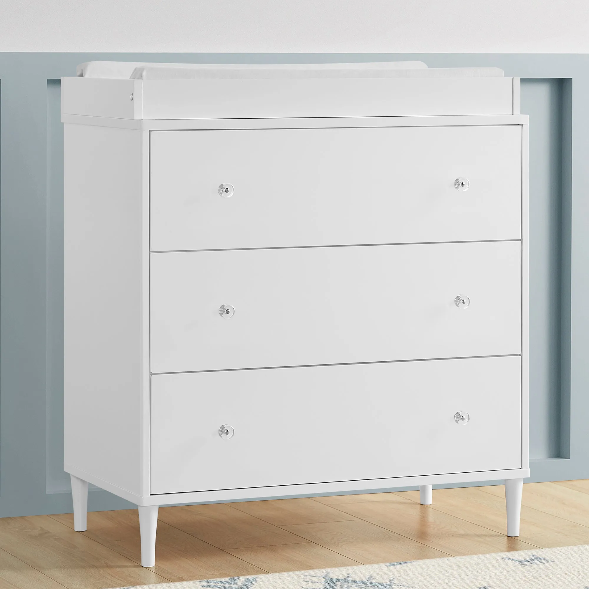 Bowie 3 Drawer Dresser with Changing Top and Interlocking Drawers