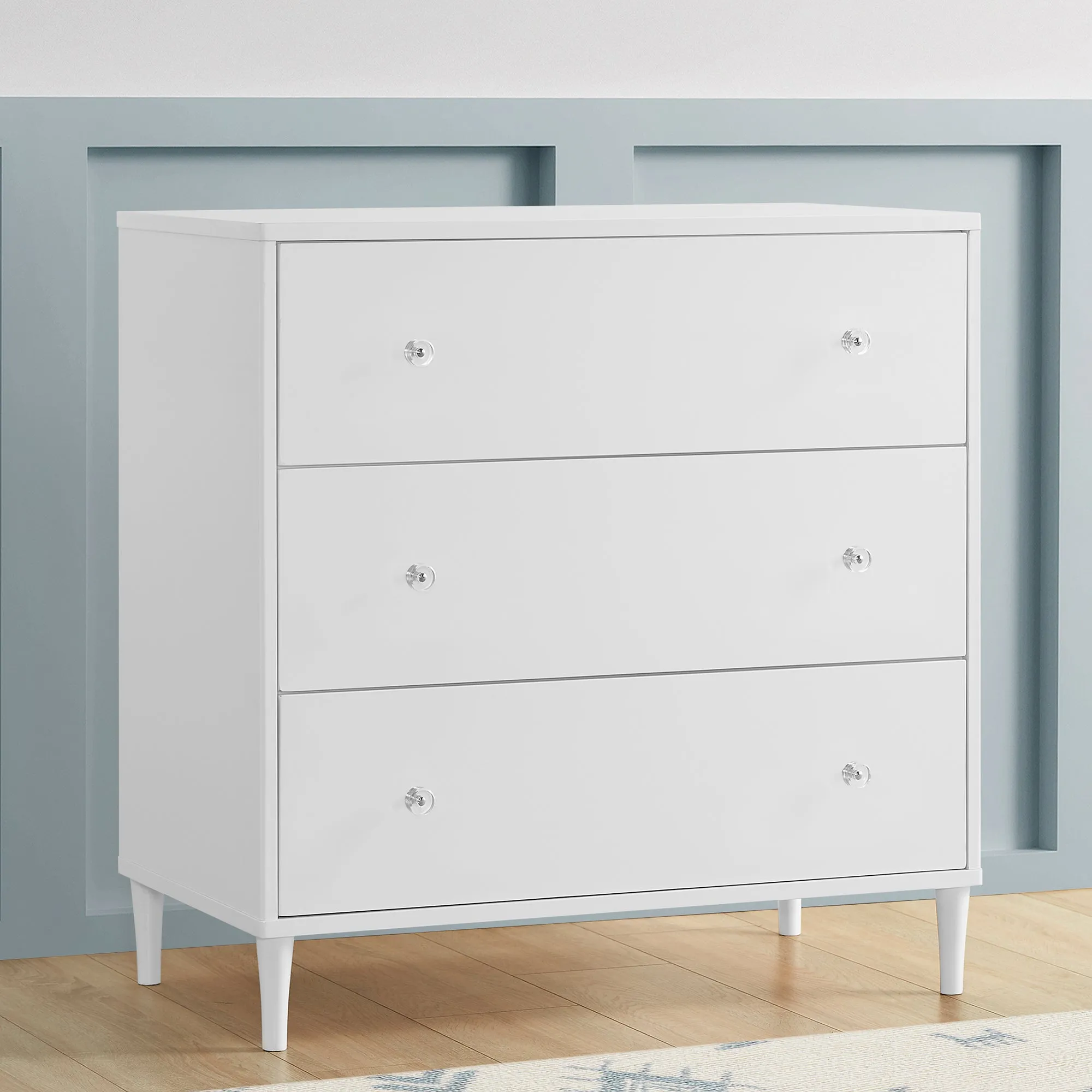 Bowie 3 Drawer Dresser with Changing Top and Interlocking Drawers