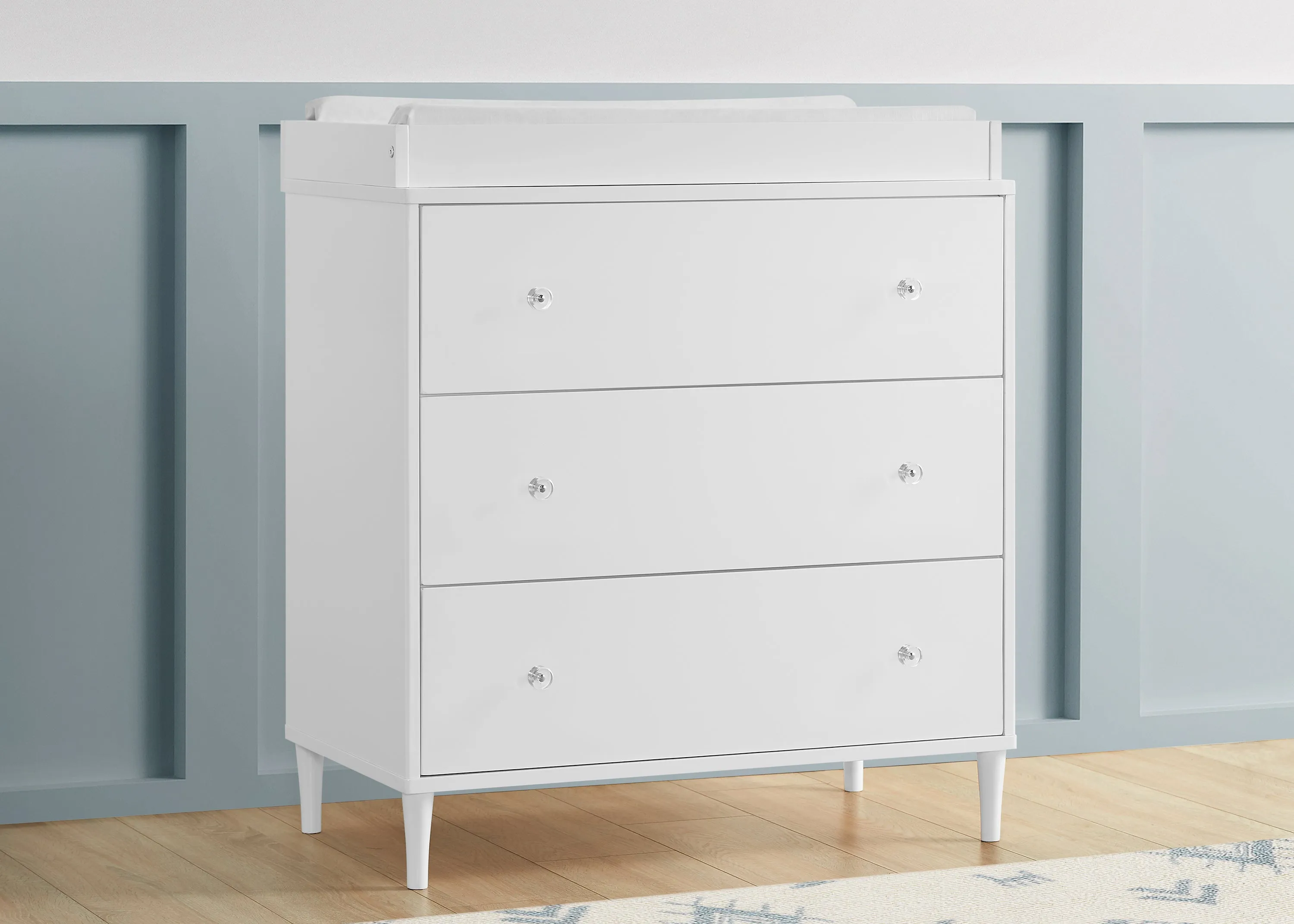 Bowie 3 Drawer Dresser with Changing Top and Interlocking Drawers